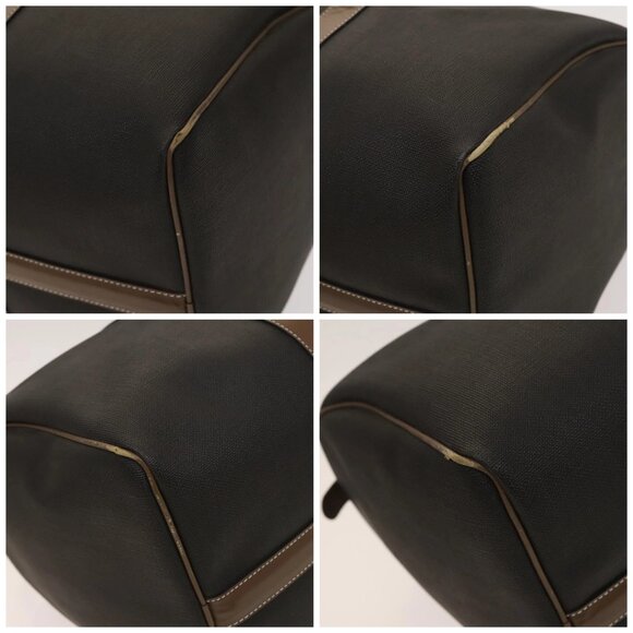 Dunhill Boston Bag PVC Brown Auth am8180 - Picture 14 of 16